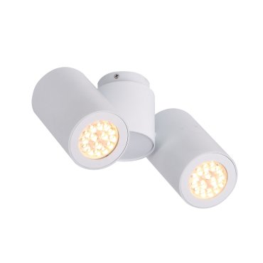 AUSSTELLUNGSSTÜCK - Maxlight Barro – Aufbau-Spot 2-flammig – 15 cm – Weiß