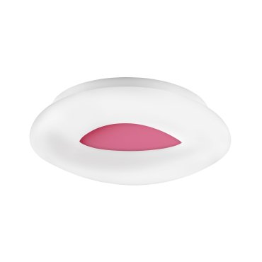 Nova Luce Cia - Deckenleuchte - Ø 45 x 9,5 cm - 38W dimmbare LED inkl. - rosa