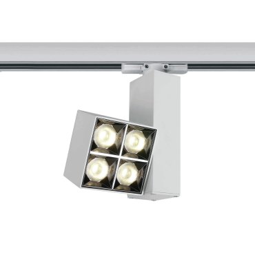 ONE Light Mirror Square - Stromschienenstrahler - 3-Phasen-Schienensystem - 8 x 5,4 x 14,8 cm - 15W LED inkl. - weiß