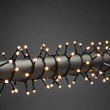 Konstsmide Weihnachtsbeleuchtung - LED-Lichtergirlande - 8,78 m - 400 x 0,015W inkl - IP44 - 2100K - schwarz