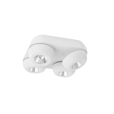 Nova Luce Gon - Aufbaustrahler 4L - 25 x 25 x 9 cm - 4 x 5W LED inkl. - sandweiß