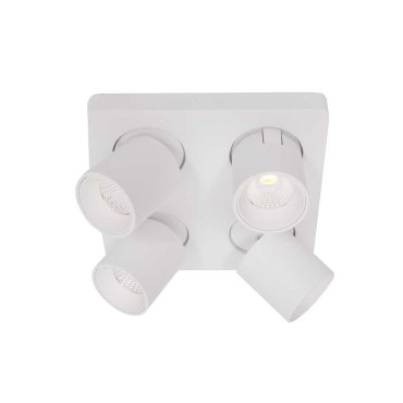 Artdelight Laguna - Aufbaustrahler 4L - 22 x 22 x 9,5 cm - 4 x 6W dimmbare LED inkl - weiß