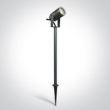 ONE Light GU10 Garden - Bodenstrahler auf Erdspieß - Ø 13,2 x 70 cm - IP65 - anthrazit