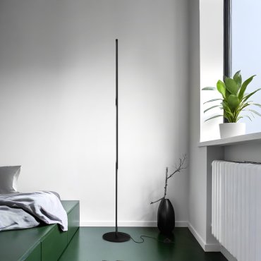 AUSSTELLUNGSSTÜCK - Nova Luce Handy - Stehleuchte - 171 cm - 25W LED inkl. - sand schwarz