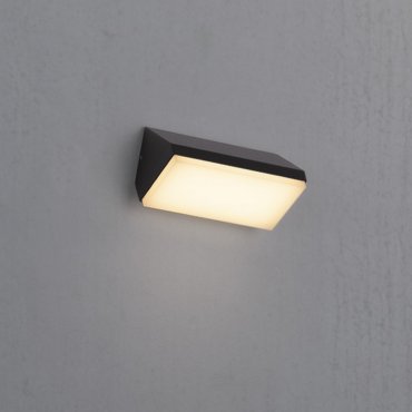 Nova Luce Zenon - Außenwandleuchte - 18 x 9 x 7,5 cm - 10W LED inkl. - IP65 - dunkel anthrazit