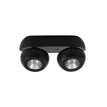 Nova Luce Gon - Aufbaustrahler 2L - 25 x 11 x 9 cm - 2 x 5W LED inkl. - Sand schwarz
