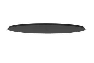 Artdelight Plate - ovale Deckenplatte erweiterbar auf bis zu 10 Lampen - 120 x 40 x 3 cm - schwarz