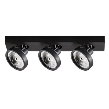 VK Lighting Kylos - Aufbaustrahler 3L - 50,5 x 12 x 12,9 cm - schwarz