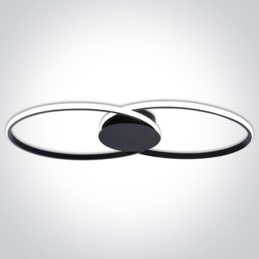 ONE Light Dekorativ - Deckenleuchte - 71 x 6 cm - 40W dimmbare LED inkl - schwarz