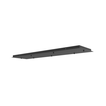 Artdelight Plate - Deckenplatte für 7 Lichtpunkte - 120 x 30 x 3 cm - schwarz