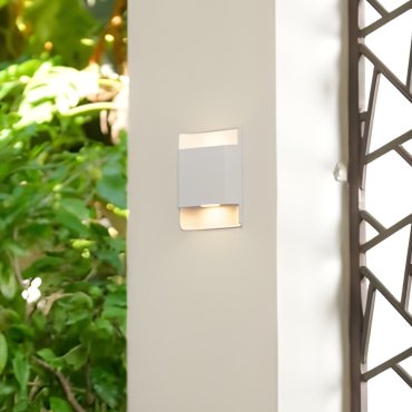 Nova Luce Polly - Außenwandleuchte - 13 x 18 x 5,5 cm - 10W LED inkl. - IP54 - Sand Weiß