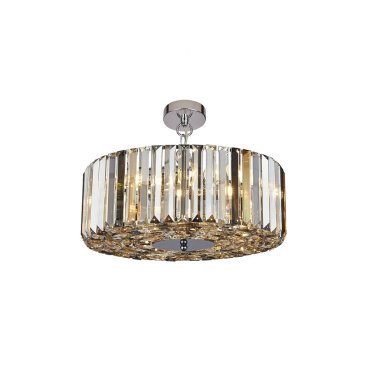 Searchlight Iris - Deckenpendelleuchte - Ø 50 x 132 cm - Chrom und Amber