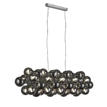 Searchlight Berry - Hängeleuchte - 100 x 40 x 150 cm - Chrom und Rauchglas