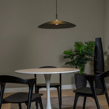 Lucide Menga - Pendelleuchte - Ø 60 x 150 cm - 18,6W dimmbare LED inkl - geräuchert