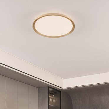 Nova Luce Aoton - Deckenleuchte - Ø 40 x 5 cm - 35W dimmbar LED inkl. - gebürstetes gold