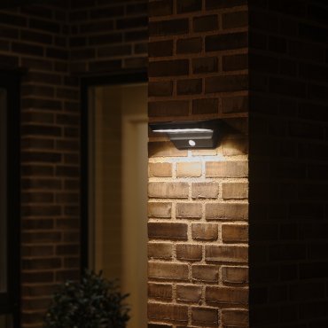 Nordlux Agena Solar - Außenwandleuchte mit Solarantrieb - 22 x 9 x 12,7 cm - 5W LED inkl. - IP44 - schwarz