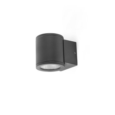 Faro Tond - Außenwandleuchte - Ø 8 x 9,5 x 10 cm - 6W LED inkl. 2700K - IP54 - dunkelgrau