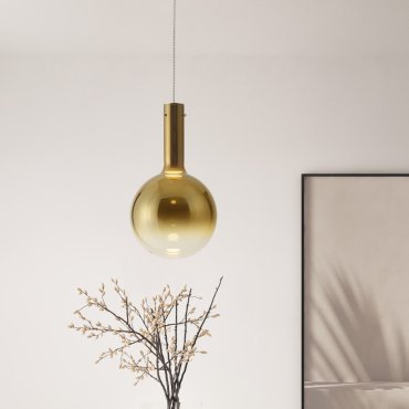 Nova Luce Nostos - Hängelampe - Ø 25 x 170 cm - 6W dimmbar LED inkl. - champagnergold