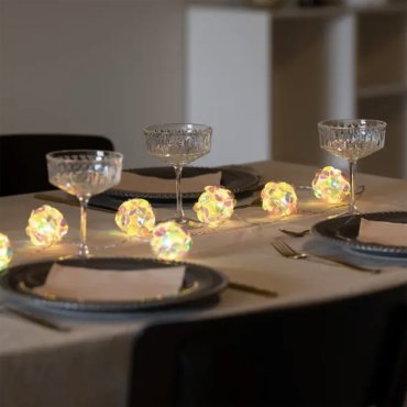 Konstsmide Weihnachtsbeleuchtung - dekorative Lichterkette mit Batteriebetrieb - 165 cm - inklusive 10 LED-Lampen - mehrfarbig