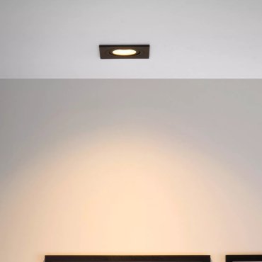 Lucide Tube Square - Einbaustrahler - Ø 90 mm, 79 mm Einbaumaß - schwarz