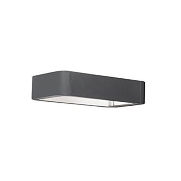 Nova Luce Ned - Außenwandleuchte - 28 x 19 x 6 cm - 2 x 6W LED inkl. - IP54 - dunkelgrau