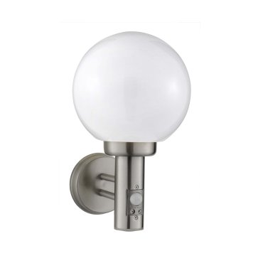 Searchlight Orb Lanterns - Außenwandleuchte mit Bewegungsmelder - 20 x 33 cm - IP44 - Edelstahl