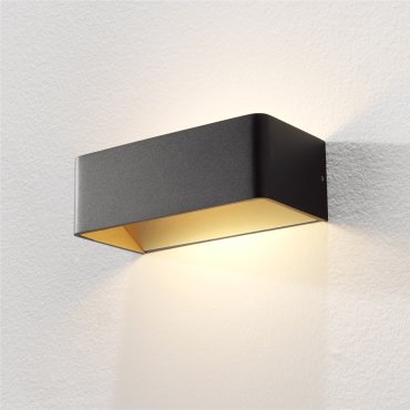 Artdelight Mainz - Wandleuchte - 20 x 10 x 7 cm - 2 x 3W dimmbare LED inkl. - schwarz und matt gold