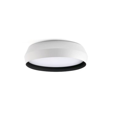 Faro Shoku - Deckenleuchte - Ø 35 x 9,3 cm - 24W dimmbare LED inkl. - weiß mit schwarz