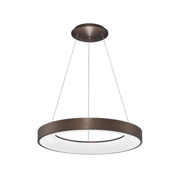 Nova Luce Rando Thin - Pendelleuchte - Ø 60 x 120 cm - 50W dimmbare LED inkl - gebürsteter Kaffee