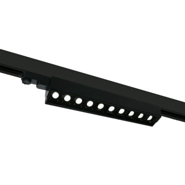 ONE Light Adjustable LED Linear Track Light - Stromschienenstrahler - 3-Phasen-Schienensystem - 58 x 6 x 8 cm - 10 x 5W LED inkl. - schwarz - Lichtfarbe warmweiß