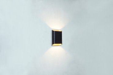 Artdelight Diaz Small - Wandleuchte - 4 x 10 x 15 cm - 2 x 3W LED inkl. - IP54 - schwarz mit gold