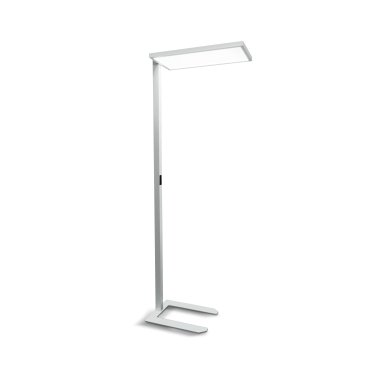 ONE Light Office Floor Stand Range - Stehleuchte - 200 cm - 60W dimmbare LED inkl - weiß