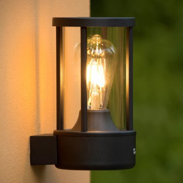 Lucide Lori - Außenwandleuchte mit Tag-/Nachtsensor - 12 x 21 x 14 cm - IP44 - schwarz