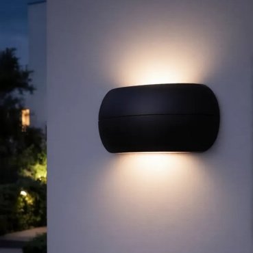 Nova Luce Prato - Außenwandleuchte - 18,4 x 11 x 3,6 cm - 10W LED inkl. - IP65 - Sand schwarz