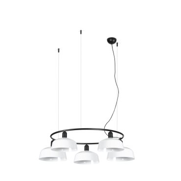 Faro Tatawin M - Pendelleuchte - Ø 96,6 x 100 x 210 cm - schwarz satiniert und weiß glänzend