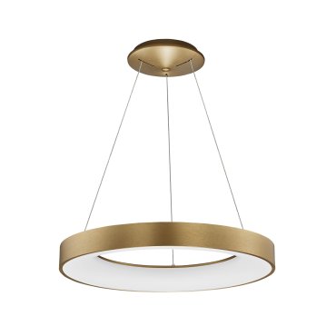 Nova Luce Rando Thin - Pendelleuchte - Ø 60 x 120 cm - 50W dimmbare LED inkl - gebürstetes Gold