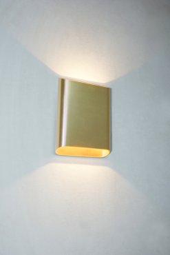 Artdelight Diaz Large - Wandleuchte - 4 x 14,5 x 20 cm - 2 x 6W LED inkl. - IP65 - warm gold