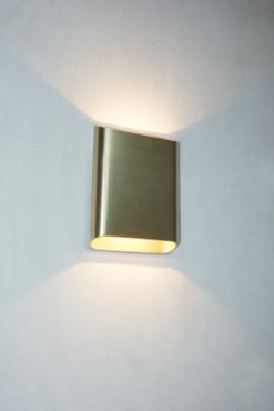 Artdelight Diaz Large - Wandleuchte - 4 x 14,5 x 20 cm - 2 x 6W LED inkl - IP65 - gebürstetes Gold