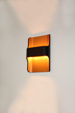 Artdelight Dallas - Wandleuchte - 16 x 7,8 x 24 cm - 2 x 8W dimmbare LED inkl - IP65 - schwarz &amp; gold