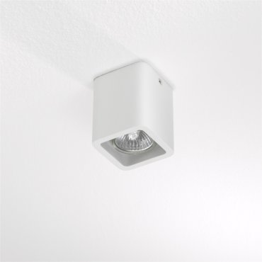 Artdelight Bronx - Aufbaustrahler 1L - 7 x 7 x 8,5 cm - weiß
