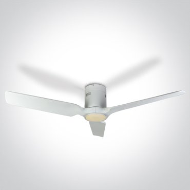 ONE Light White Body - Deckenventilator mit Licht und Fernbedienung - Ø 132 x 27 cm - weiß
