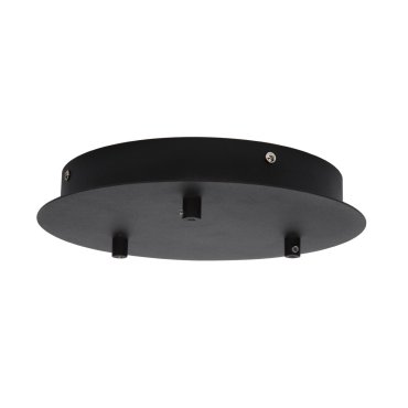 VK Lighting Rados - Montageplatte für 3 Lichtpunkte mit Treiber - Ø 25,5 x 3,6 cm - 28 bis 36Vdc/230V - 20-25W LED inkl. - 700Ma - schwarz