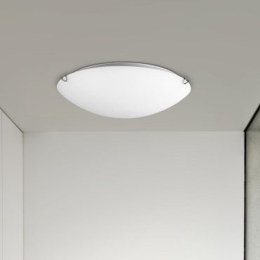 Nova Luce Anco - Deckenleuchte - Ø 30 x 8 cm - weiß und chrom