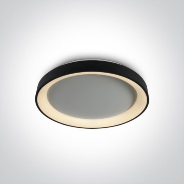 ONE Light LED Dekorative Plafo - Deckenleuchte - Ø 37,5 x 5,7 cm - 30W dimmbare LED inkl. - schwarz