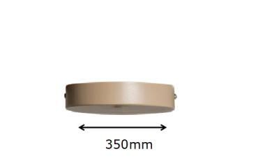 ETH Deckenplatte erweiterbar für 3 Lichtpunkte - Ø 35 x 2,5 cm - Sand