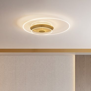 Nova Luce Copo - deckenleuchte - Ø 60 x 9,6 cm - 35W dimmbar LED inkl. - messing gold