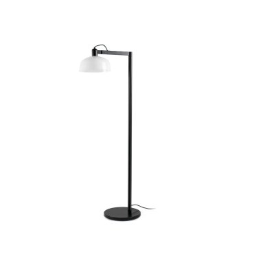 Faro Tatawin - Stehleuchte - 30 x 47,4 x 148 cm - Schwarz und Milchglas