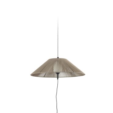 Faro Saigon - Hängeleuchte mit Stecker - Ø 105 x 30 cm - IP65 - grau und beige
