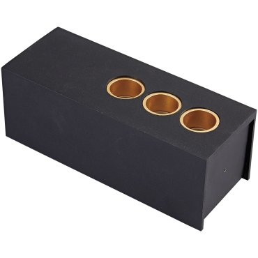 VK Lighting Tetra - Decken-/Wandleuchte - 17,1 x 6,3 x 6,6 cm - 15W LED inkl - schwarz