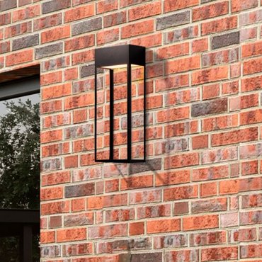 Nova Luce Moby - Außenwandleuchte - 16 x 40 x 9 cm - 20W LED inkl. - IP65 - Sand schwarz